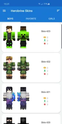 Herobrine skins android App screenshot 12