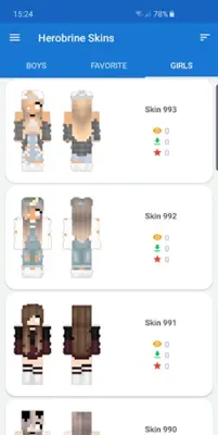 Herobrine skins android App screenshot 1