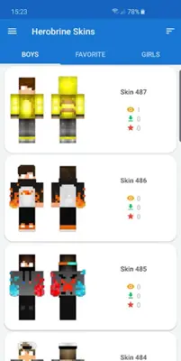 Herobrine skins android App screenshot 3